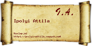 Ipolyi Attila névjegykártya